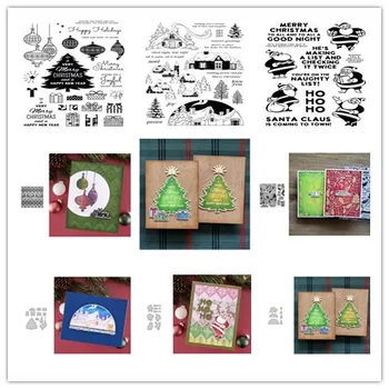 Новое поступление рождественских марок и штампов для скрапбукинга/фотоальбома, декоративное тиснение, бумажные открытки 