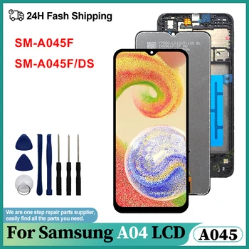 Новый Оригинальный для Samsung Galaxy A04 ЖК-дисплей С сенсорным экраном SM-A045F SM-A045F/DS ЖК-Дигитайзер В сборе Для Galaxy A04 A045 LCD