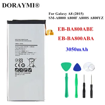 Оригинальный 3050 мАч EB-BA800ABE EB-BA800ABA Аккумулятор для Samsung Galaxy A8 2015 A8000 A800F A800YZ A800S Замена Телефона Bateria