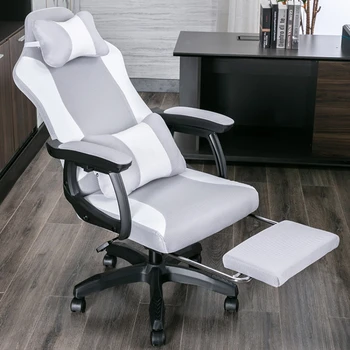 Офисное кресло с откидывающейся на 135 ° спинкой, бесшумными универсальными колесами и губкой высокой плотности, удобная губка высокой плотности, эргономичный поворотный механизм