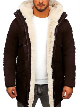 Плюшевое хлопковое пальто из искусственной кожи, меховая куртка с капюшоном в этническом стиле, утепленная теплая куртка