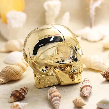 Подлинная масляная зажигалка Zippo Golden Skull Head, медные ветрозащитные сигареты, Керосиновые зажигалки в подарок с кодом защиты от подделок