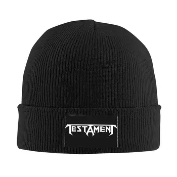 Пышная шапочка с логотипом Testament Band Для теплых вязаных шапок унисекс в стиле винтажного хэви-метала