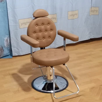 Роскошные парикмахерские кресла Nordic Light, Парикмахерский салон, Специальное парикмахерское кресло, которое можно поднимать вверх и вниз, Кресло для салона красоты, мебель для салона Z