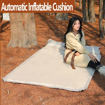 Самонадувающийся коврик для кемпинга, Утолщенный надувной матрас, дорожный спальный коврик для кемпинга на 2 персоны
