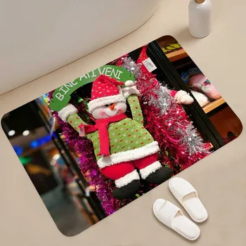 Симпатичная кукла снеговик Рождественский декоративный ковер спальня гостиная ванная комната кабинет кухня ресторан коврик для балкона