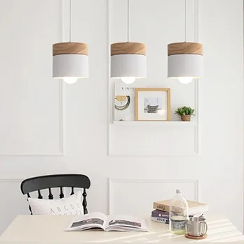 Скандинавская креативная ресторанная лампа Macaron современное железное искусство коридорная лампа с одной головкой, бело-серая прикроватная тумбочка для спальни, маленькая люстра