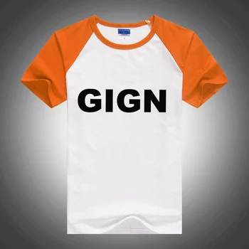 Служба французской жандармерии GIGN 2023, Летняя новая мужская хлопковая футболка в стиле пэчворк с коротким рукавом High Street, свободная повседневная мужская футболка