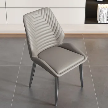 Современный роскошный обеденный стул для ресторана, кофейни, Креативный обеденный стул с подушкой из искусственной кожи, мебель для кухни, столовой