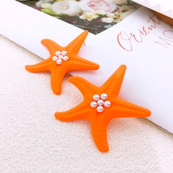 Стильные и простые женские серьги с жемчугом и цветочными морскими звездами, подходящие для повседневной носки, праздничный подарок, серьги для вечеринок 2023, новинка