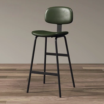 Стильный металлический барный стул Nordic Luxury Restaurant Dining Chair, Обеденный зал, Дизайнерский шезлонг для высокого интерьера