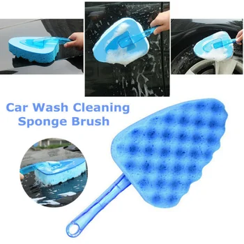 Треугольная губчатая щетка для мытья автомобиля Blue Wave Automotive Care Tool 1шт.