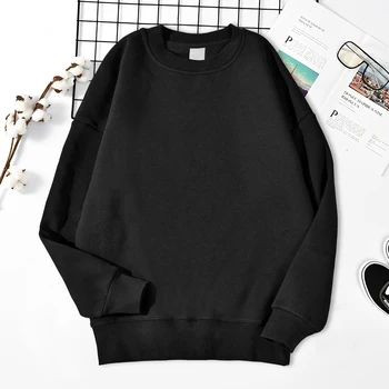 Хлопчатобумажные однотонные мужские толстовки Удобный пуловер в стиле хип-хоп, универсальная одежда Fashon, Многоцветная повседневная уличная одежда для мужчин