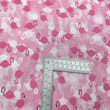 Хорошая цифровая печать Рисунок птицы группы Фламинго 100% Хлопчатобумажная ткань Материал для шитья Детская ткань Детское платье / одежда своими руками