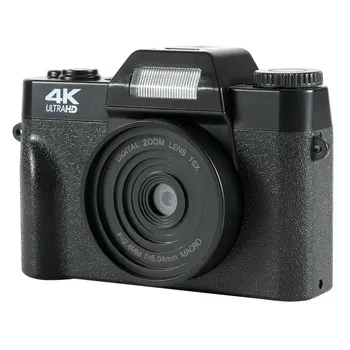 Цифровая камера 4K HD С Автоматической Фокусировкой 48-Мегапиксельная Камера для Видеоблогинга С защитой От встряхивания Ретро-Видеокамера Встроенная Запись С 16-кратным зумом Поддержка USB 2.0 TF