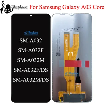 Черный 6,5 дюймов Для Samsung Galaxy A03 Core A032 A032F A032M SM-A032F ЖК-дисплей С Сенсорным Экраном и Цифровым Преобразователем В Сборе /С рамкой