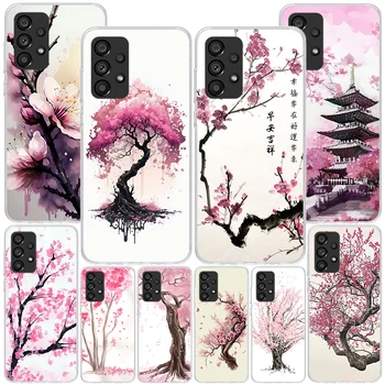 Чехол Cherry Blossom Tree Phnoe для Samsung Galaxy A14 A54 A34 A24 A13 A53 A33 A23 A52 A12 A32 A22 A03S A02S A04S Unique Cover Co