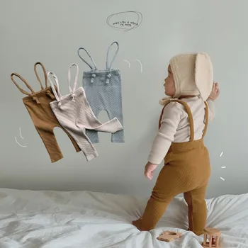 Чулки для новорожденных Хлопчатобумажные колготки с вертикальным рисунком для малышей Регулируемые Весенние трикотажные колготки Одежда