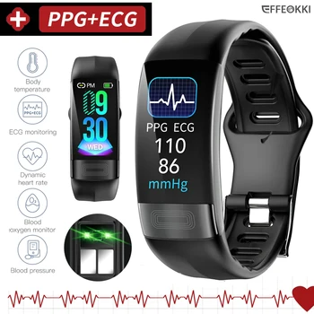 ЭКГ PPG Spo2 Смарт-браслет, Медицинские Часы, ECC, Фитнес-трекер для мужчин и женщин, Умные часы с калориями, кровяным давлением