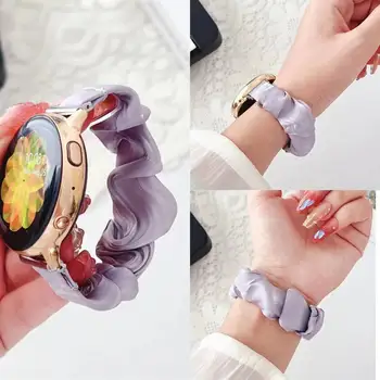 Эластичное кольцо для волос из Шифонового Ледяного шелка Подходит для часов Huawei Watch3 с SamsungGalaxyWatch3 4 5pro 40/41 мм Honor Magic2 42/46 мм